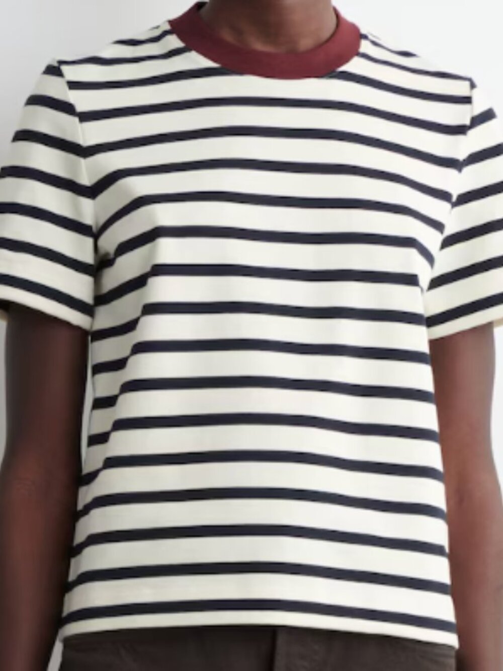 COS CLEAN CUT REGULAR T-SHIRT Black/White/Striped - Picture 3 of 3